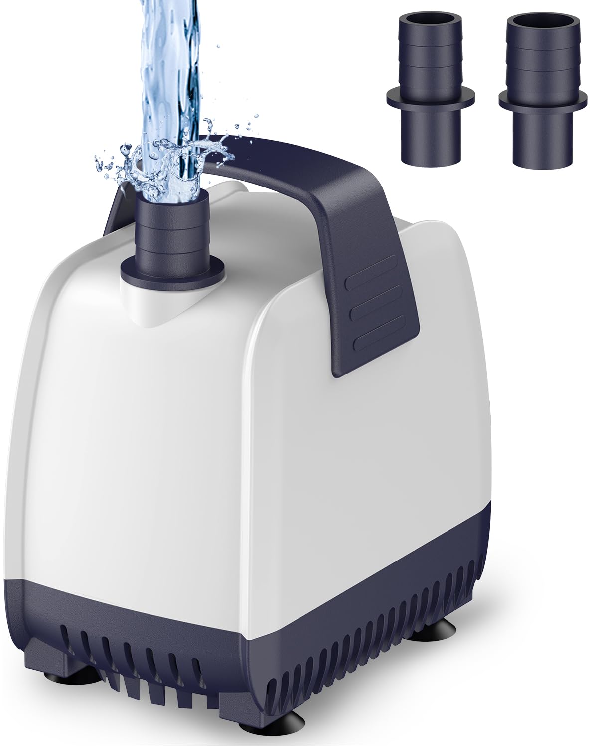 Pawfly 80 GPH 4 W Mini Submersible Water Pump Small Fountain Pump with 2.6 ft. Lift Height Ultra Quiet Aquarium Pump with 2 Nozzles & 5.5 ft. Power Cord Submersible Pump for Fish Tanks Garden Statuary