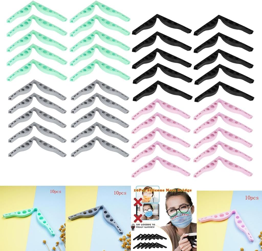 40 PCS -Fog Nose Bridge Pads Clips | Silicone Nose Foam Bridge or | DIY Crafting Accessory for Face Mouth Cover and Glasses -Fogging