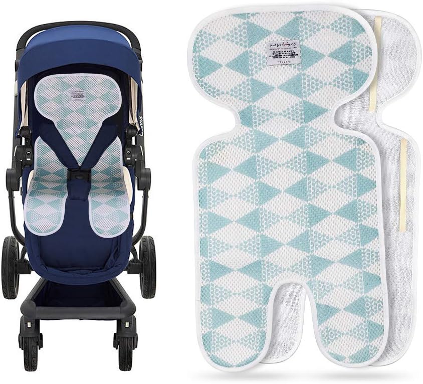 Luchild Breathable Cool Comfortable Child Seat Cushion Universal Seat Liner for Pushchair, Pram, Stroller, Buggy and Car Seat-Blue