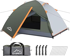 Gysrevi Tenda Campeggio per 2-3 Persone,Tenda da Campeggio impermeabile e Antivento,Copertura Antipioggia Rimovibile, Facile da Montare, Adatto per il Campeggio, Attività All'aperto