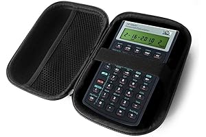 HP 10BII+ Calculator Hard Case -Protective Travel Zipper Carry EVA Hard Box