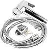 Stainless Steel Toilet Bidet Tap Set Handheld Shower Bathroom Spray Bathroom Spray Bathroom Bidet Faucet Sanitary Shower Spray Gun As Shown