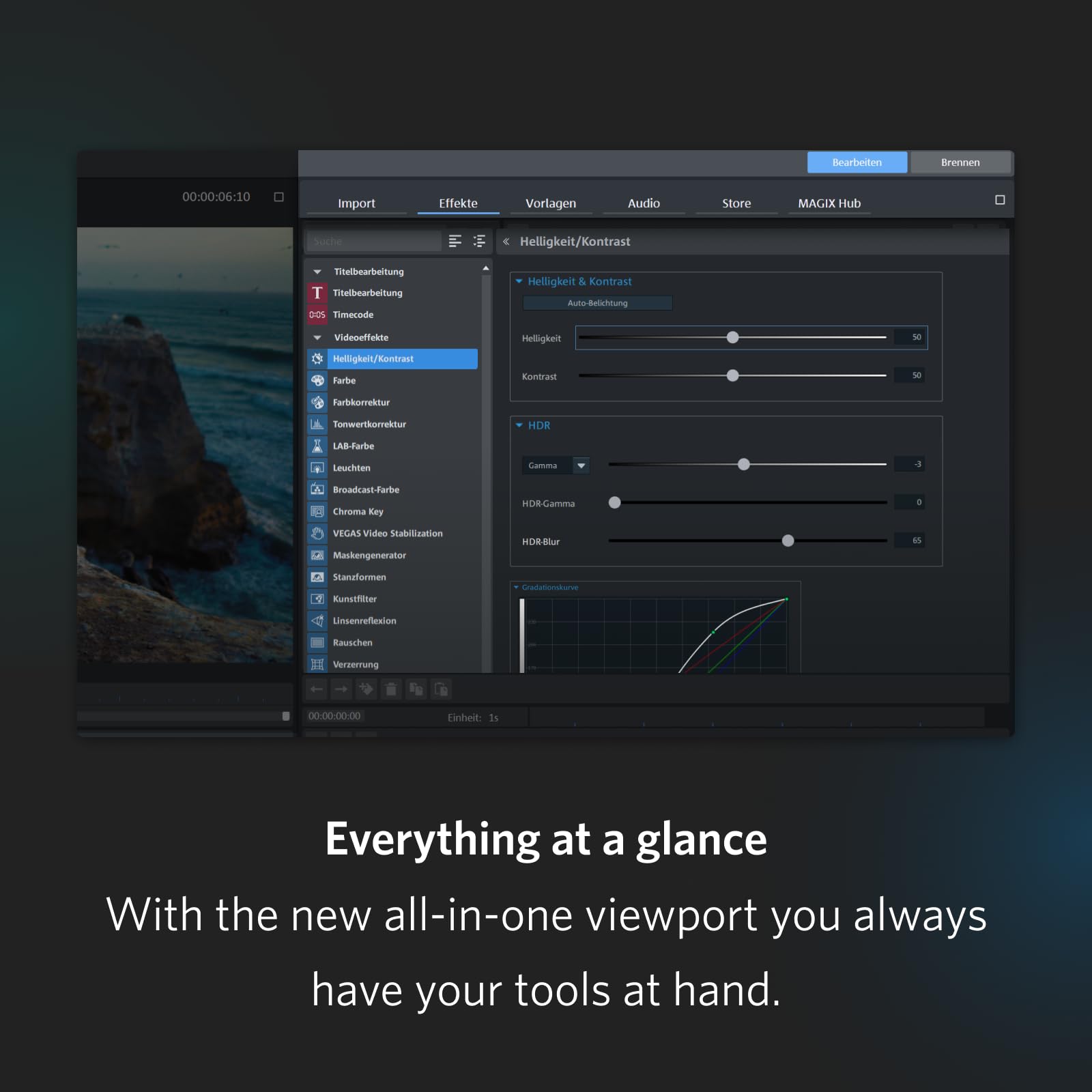 MAGIX Video Pro X16: Edición creativa de vídeo I Programa de edición de vídeo I Programa de edición de vídeo I Windows 10 / 11 I 1 PC licencia completa para 2 dispositivos