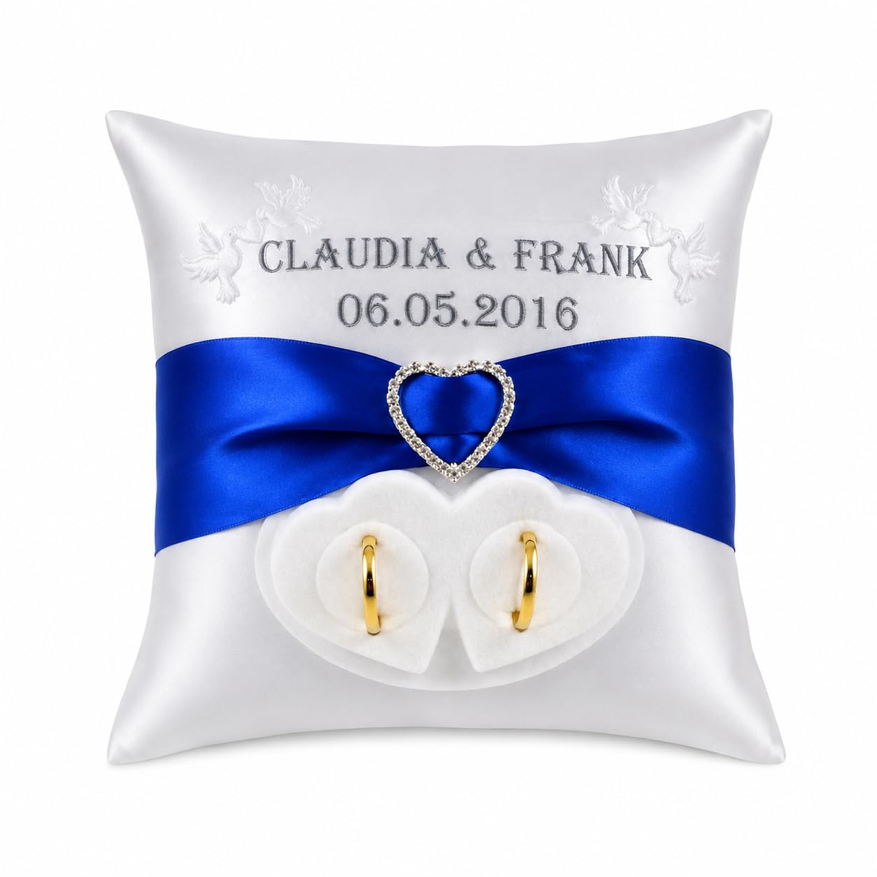 Ringkissen Hochzeit Name Datum Ringhalter Brautkissen Farbwahl