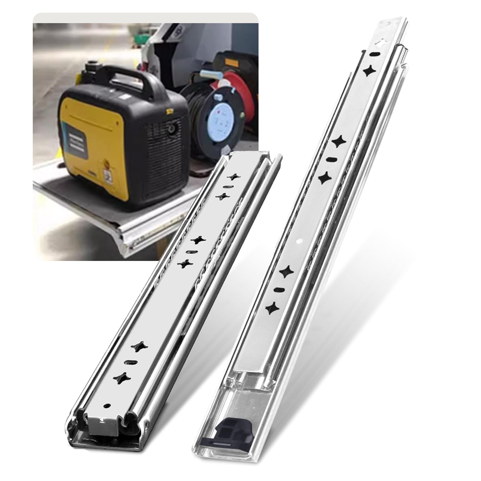 1 Pair Heavy Duty Drawer Slides Full Extension Side Mount 20 22 30 32 34 36 38 40 Inch -260 Lb Side Mount Undermount Full Extension 3 Fold Ball Bearing Stainless Steel Hardware Drawer Rails ?