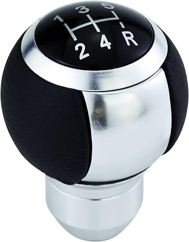 Miniatura 5 de Pomo de palanca de cambios de 5 velocidades, mango de engranaje de piel sintética, cabezal de palanca de transmisión de bola para la mayoría de