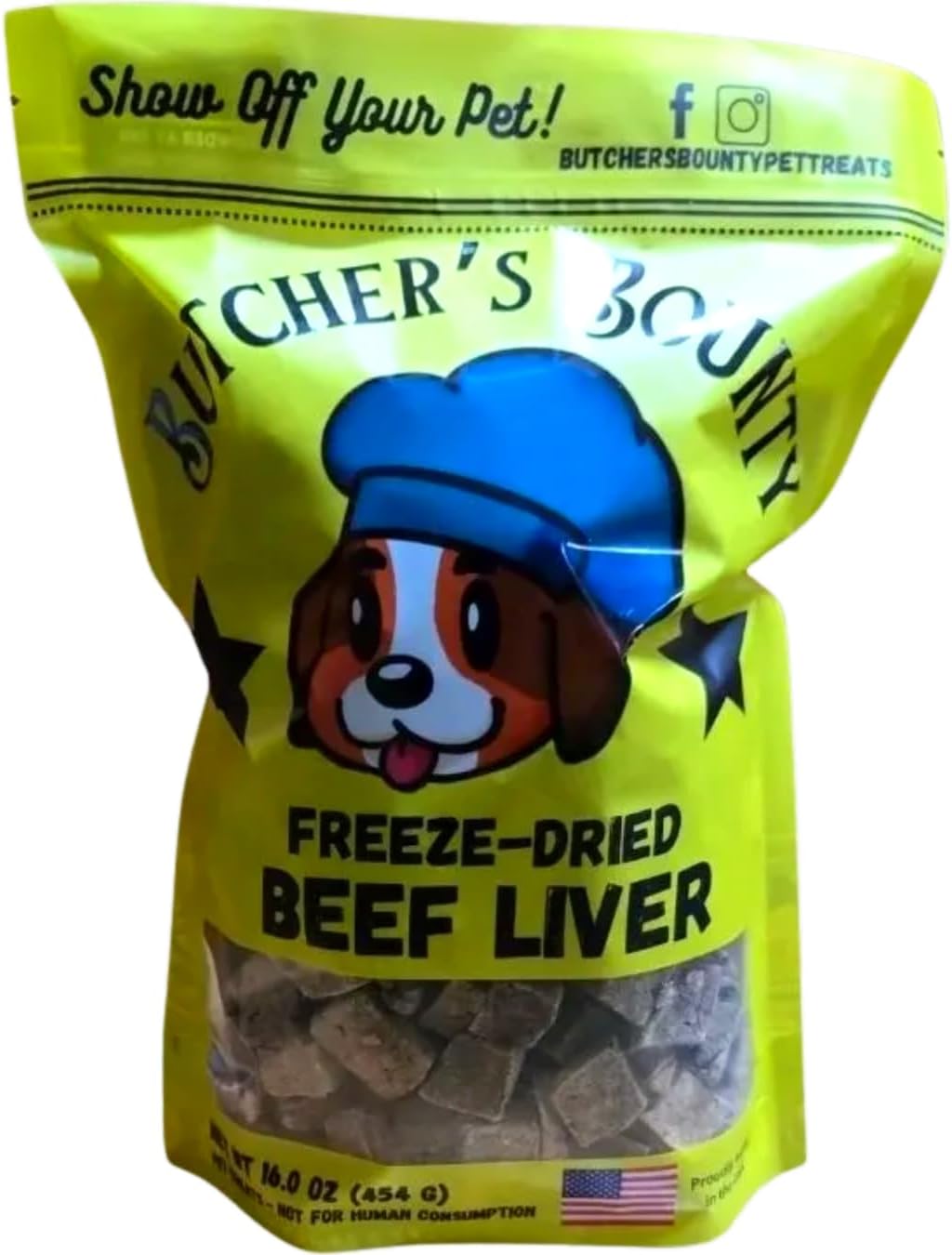 Freeze-Dried Beef Liver, 16 Ounces, Dog Food Treats by Butcher's Bounty
