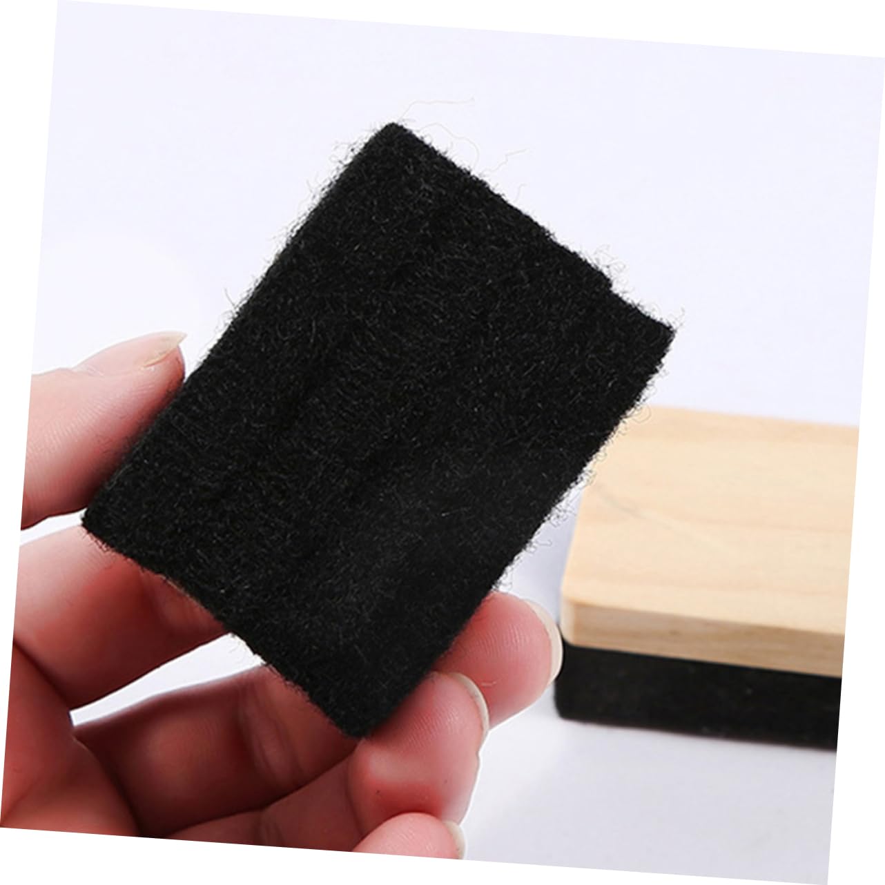 DOITOOL 2 Sätze Tafelschwämme Aus Holz Und Filz Staubfreie Kreidewischer Für Schul Büro Und Heimgebrauch Reinigungslösung Für Schwarze Und Weiße 10 Stück * 2