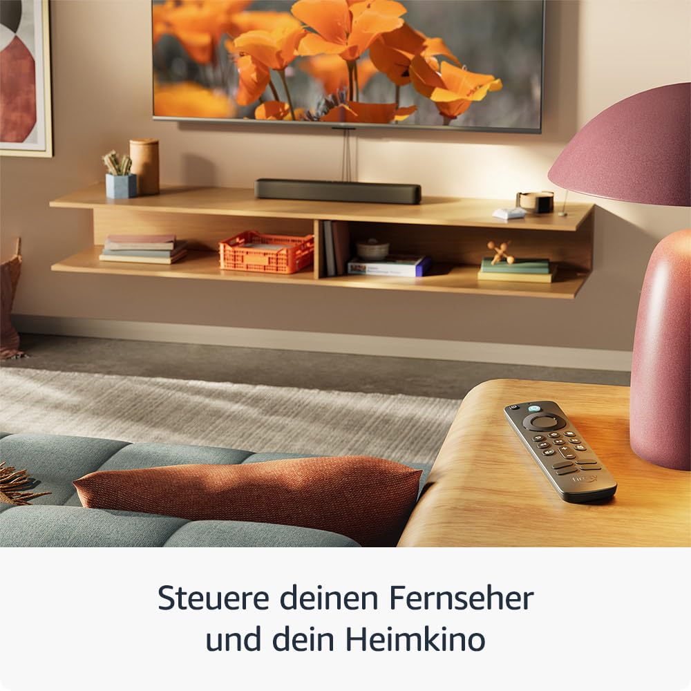 Alexa-Sprachfernbedienung von Amazon für Fire TV mit TV-Steuerungstasten; kompatibles Fire TV-Gerät erforderlich