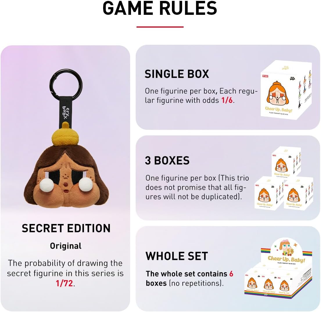 POPMART CRYBABY CHEER UP, BABY! シリーズ ぬいぐるみペンダント