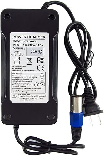 Miniatura 2 de Abakoo Fuente de alimentación del cargador de batería de 24V 5A para Jazzy 1107,1121, 1121 HD, 614, 614 HD Smart Automatic con conector XLR de 3