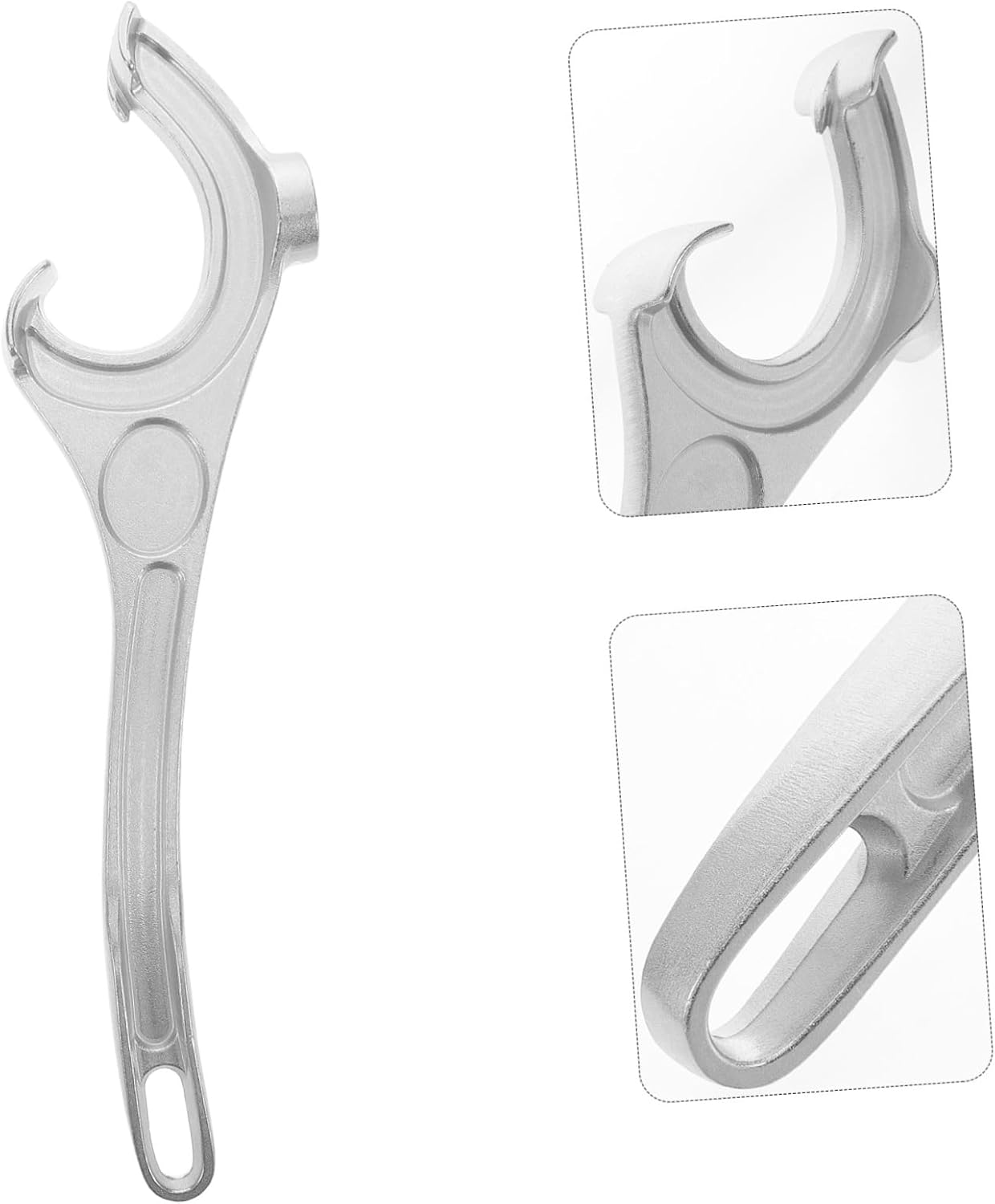 Cabilock Aluminum Barrel Opener Lid Wrench Silver Multi-functional Can Opener for Kitchen Camping Industrial Use