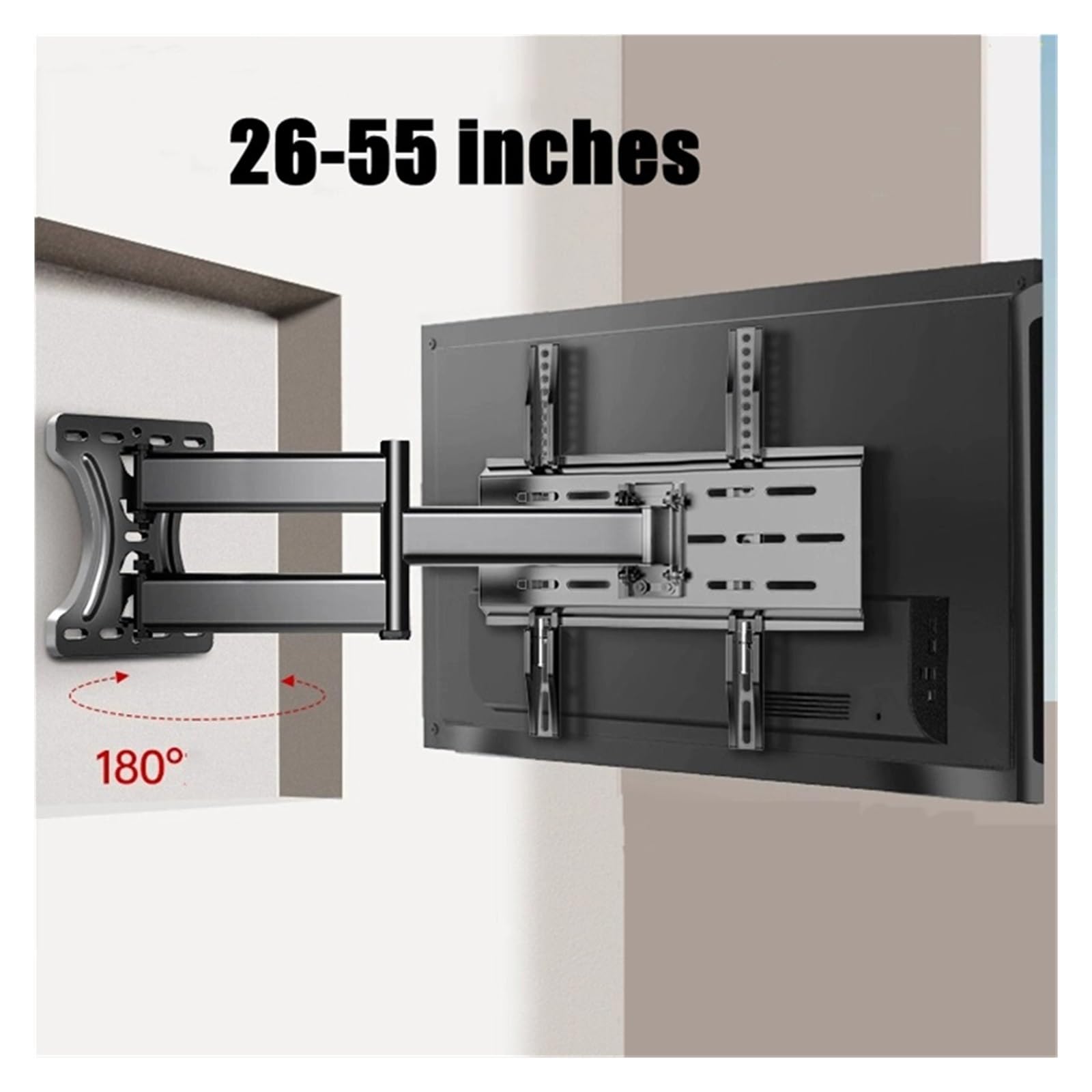Supporto Da Parete for TV Full-range Da 26-55 Pollici, Ruotabile E Inclinabile, Orizzontale Regolabile, 400x400 Mm, Supporto Da Parete for TV Con Braccio Lungo Estensibile Da 70 Cm