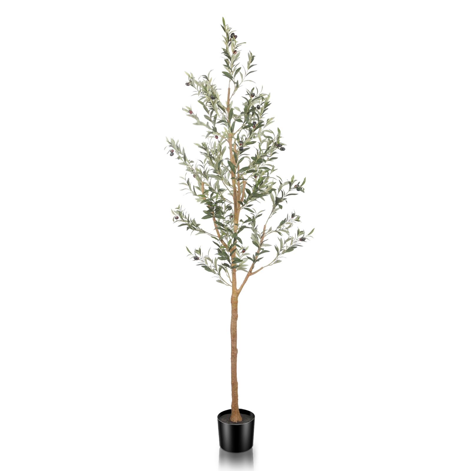 Amazon.com: LYERSE Faux Olive Tree 7ft -Tall Fake Olive Trees ...