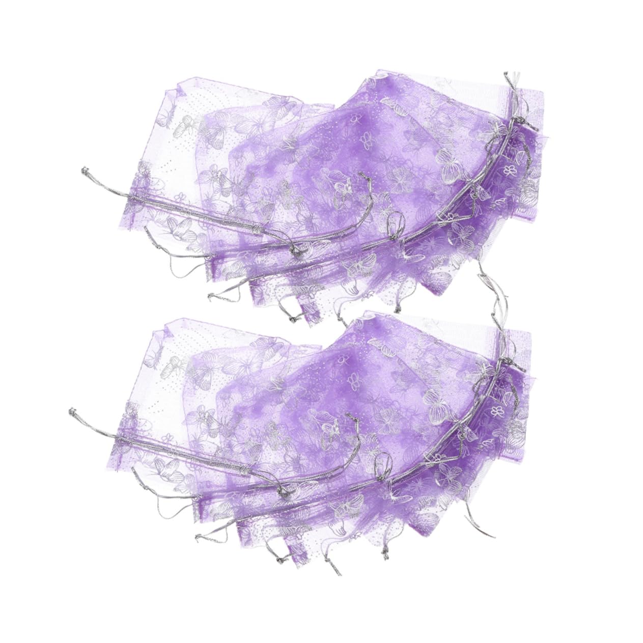 VALICLUD 5 Sätze Organza-geschenkbeutel Wäschebeutel Für Partytaschen Packbeutel Packtasche Weihnachtliche Geschenktüten Partytüte Armband Verpackung Mini-geschenktüten Violett 50 Stück * 5