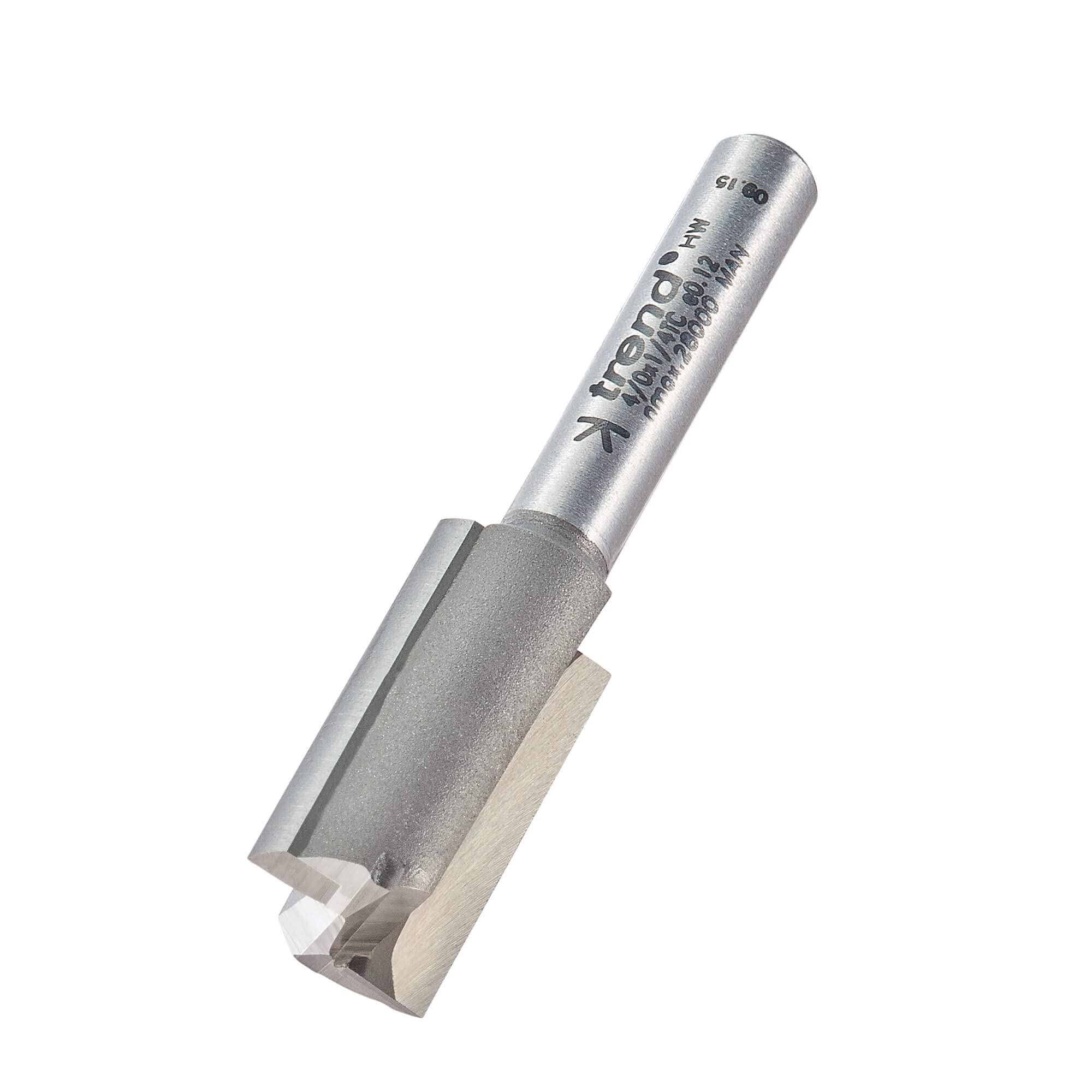 Trend Professional Straight Two Flute Router Cutter, 1/4 Inch Shank, 13mm Cut Diameter and 26mm Cut Length