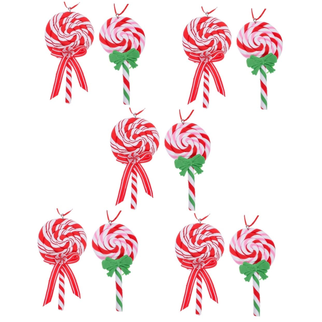 Ciieeo 10 STK Weihnachtsbaum-Anhänger weihnachtsbaumdeko weihnachtsbäume geschmückt Zuckerstange zum Aufhängen weihnachtslutscherverzierungen Weihnachtssüßigkeit Weihnachtsdekorationen
