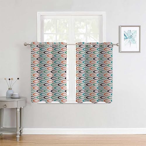 Miniatura 2 de Cortinas opacas bohemias con ojales, puertas cortas temporales para pasillos, cortinas para Ventanas de Cuarto 55 pulgadas de ancho por 45 pulgadas