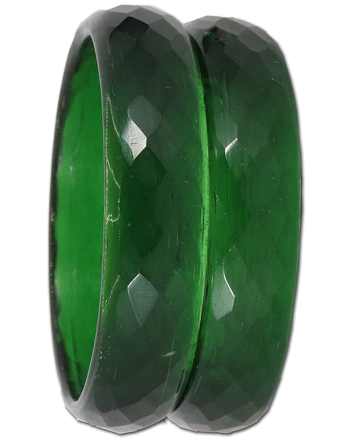 Glass with Diamond Engraved Pattern on Glossy Finished Kadaa set for Women and Girls, (Pack of 2 Kadaa)-image-49