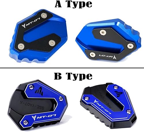 Miniatura 3 de Motorcycle Side Stand pad for Y&AMAHA MT07 MT-07 2014 2015 2016 2017 2018 2019 2020 2021 2022 2023 Side Stand Enlarge Kickstand Extension Plate Pad