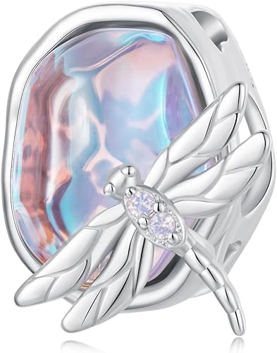 MUNDELL Auténtica plata de ley 925 con colgante de sol, mariposa, corazón, luna, loto y circonita cúbica brillante para pulsera o brazalete original