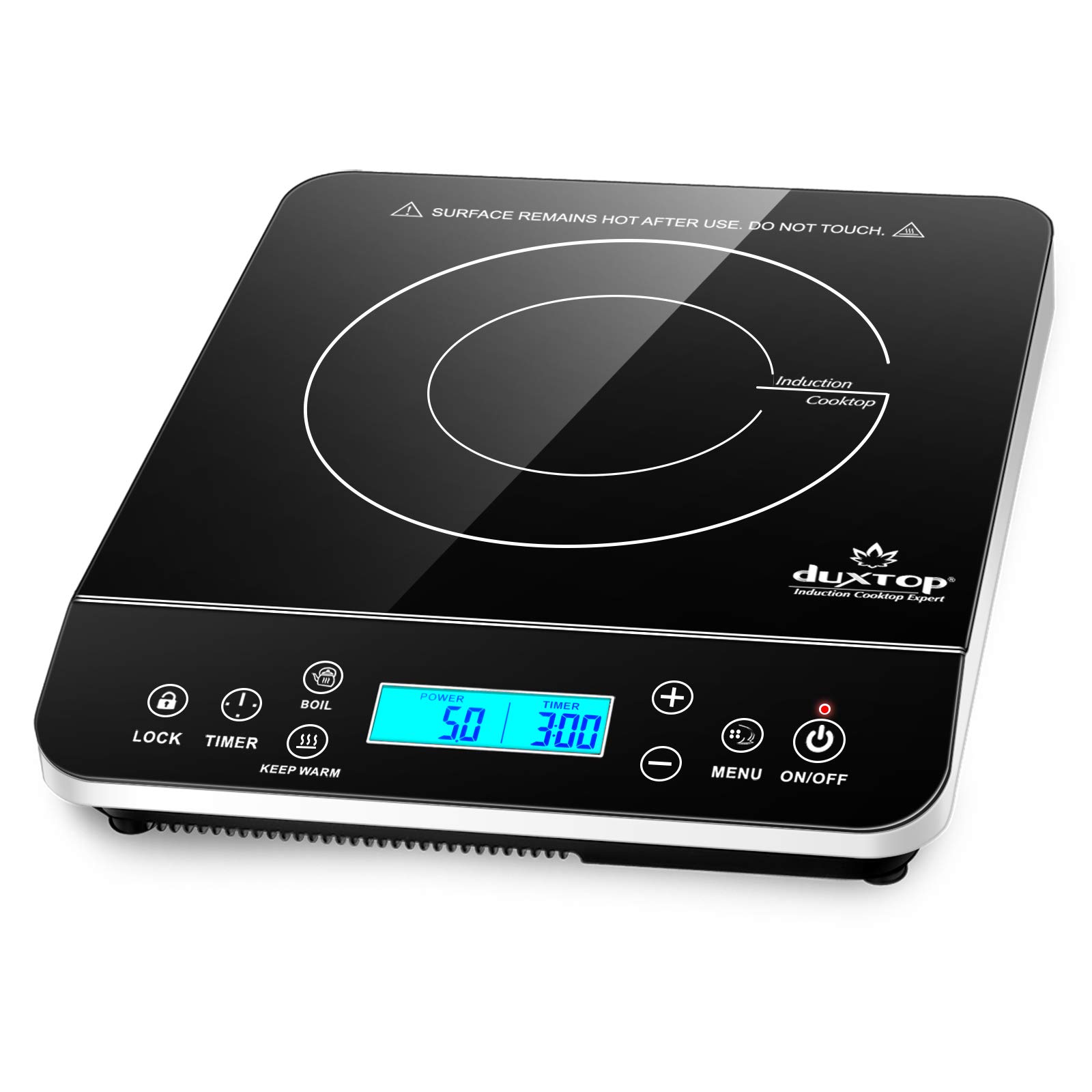 Duxtop Plaque à Induction, Plaque Cuisson Portable, plaque de cuisson à commande tactile avec capteur 2100W, affichage numérique