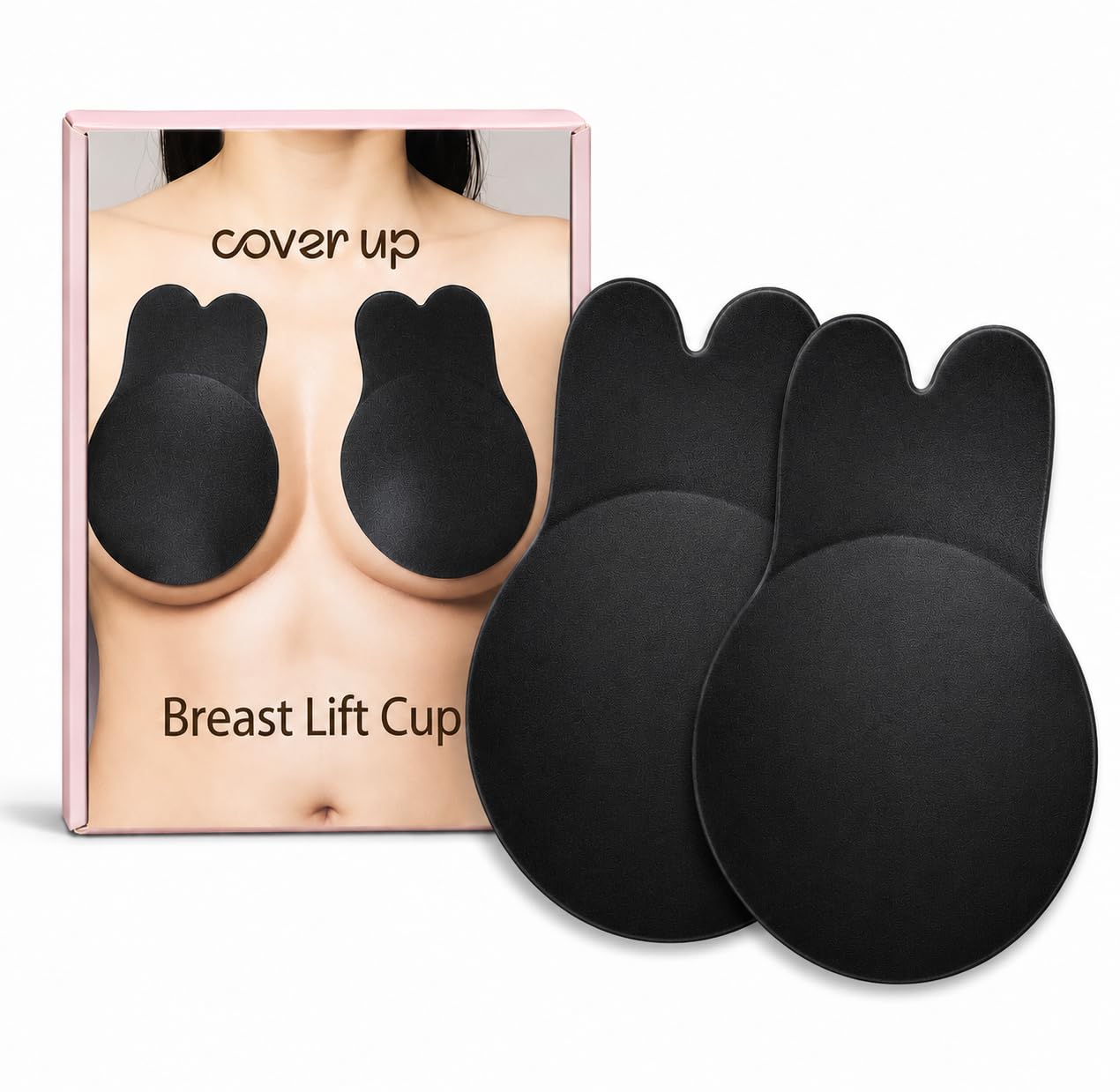 Reusable Lift-Up Cups for Women with 2 Pairs of Nipple Pasties, Invisible Sticky Push Support with Soft Lift Pads Strapless Backless Bra for Deep Neck & Backless Outfits Wire Free Bra-image-9