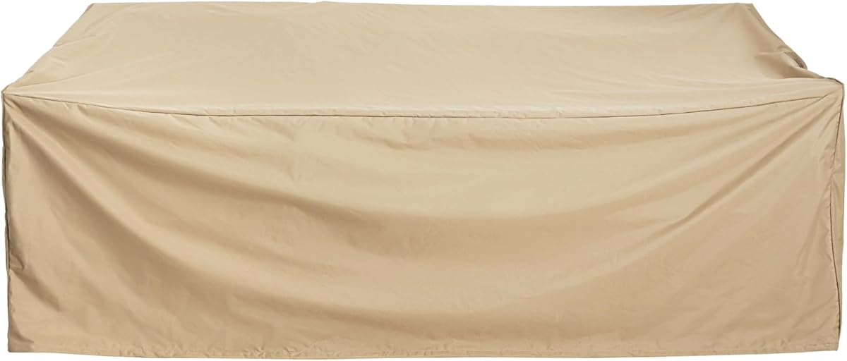 Christopher Knight Home Enlene - Funda para sofá de 3 plazas, ligera y plegable, duradera y resistente a la intemperie, material de tela ecológico, protección para muebles de exterior, color beige