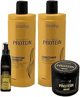 مجموعة من 4 قطع من جاليريا (شامبو وبلسم وقناع وسيروم)، للشعر الكل