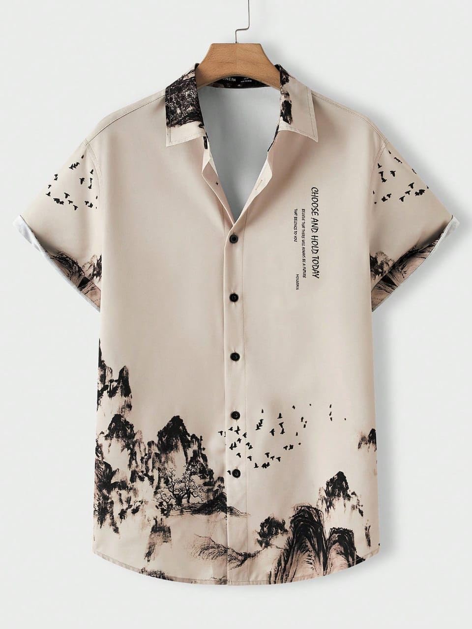 Lycra Fabric Digital Printed Men's Shirt-picture-16