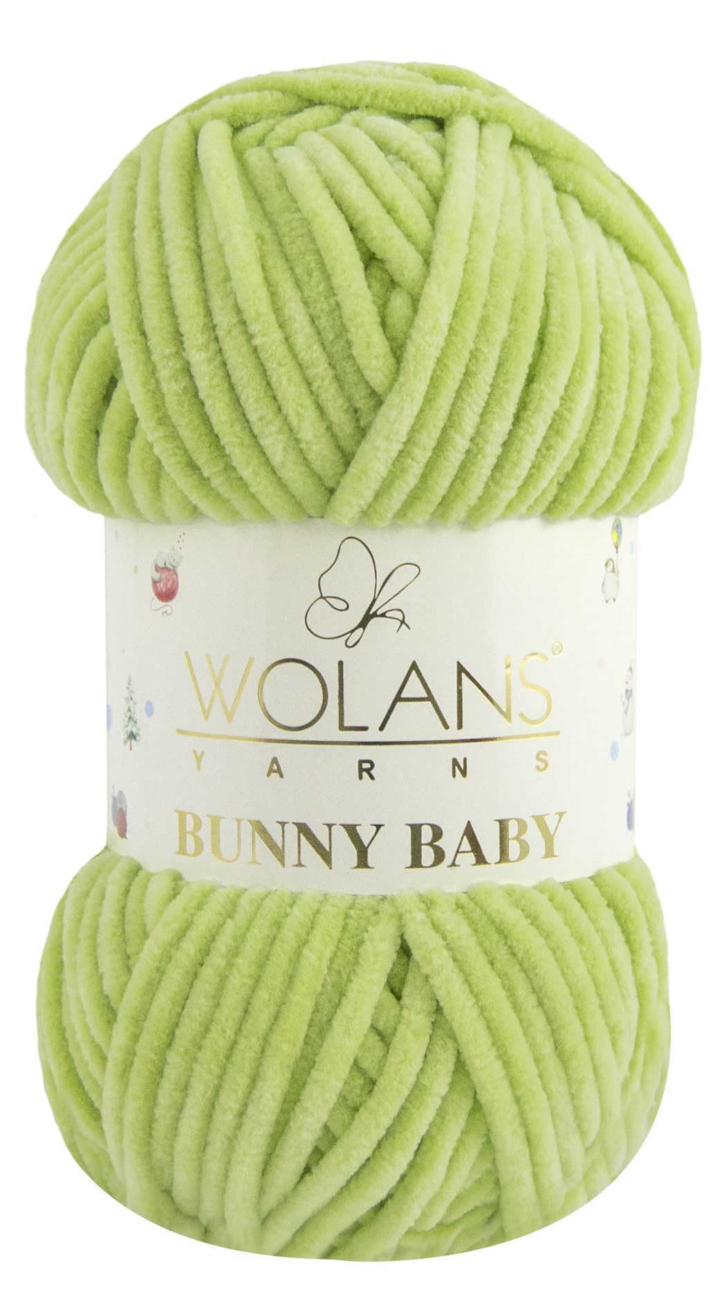 Wolans Bunny Baby Chenille Style Yarn Wool 70 Colours Available 100g Balls (Pistachio Col 46)