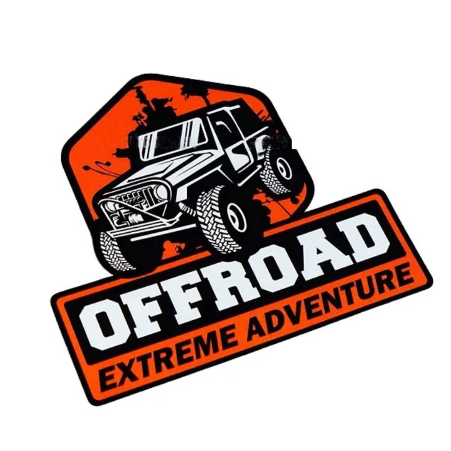 SOLDOUT Reflective Offroad Warning Decals Off Road Extreme Adventure Decal Car Sticker Waterproof Vinyl Accessories Compatible with Jeep 4X4 SUV Off-road 4WD (15 CMS)