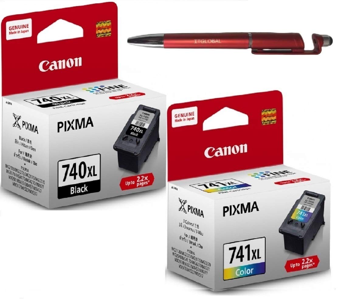 Canon 740XL & 741XL Ink Cartridge with ITGLOBAL 3in1 Multi-Function Mobile Phone Stand, Stylus Pen, Anti-Metal Texture Rotating Ballpoint Pen (Very Colors) (B07YB5S7JD) Amazon Price History, Amazon Price Tracker