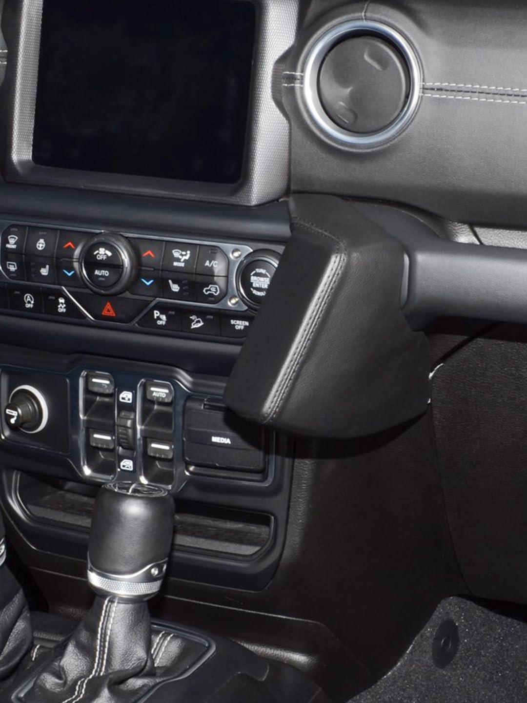 KUDA Uchwyt pasujący do Jeep Wrangler (typ JL) od 2018 / Gladiator 69 sztuczna skóra czarna