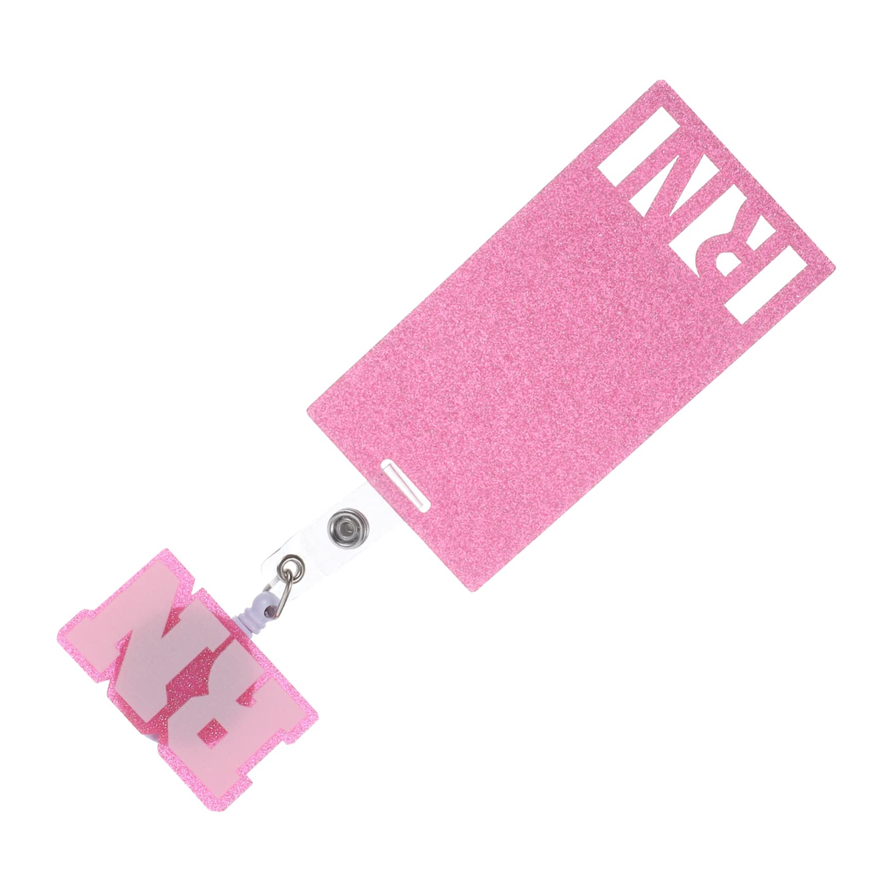 SHINEOFI 5pezzi Glitter Badge Retainer Per Portabadge Acrilico Estensibile Con Clip Da Cintura Design Elegante e Leggero Per Id Ospedaliero Accessori e Regali Per Professionisti Della