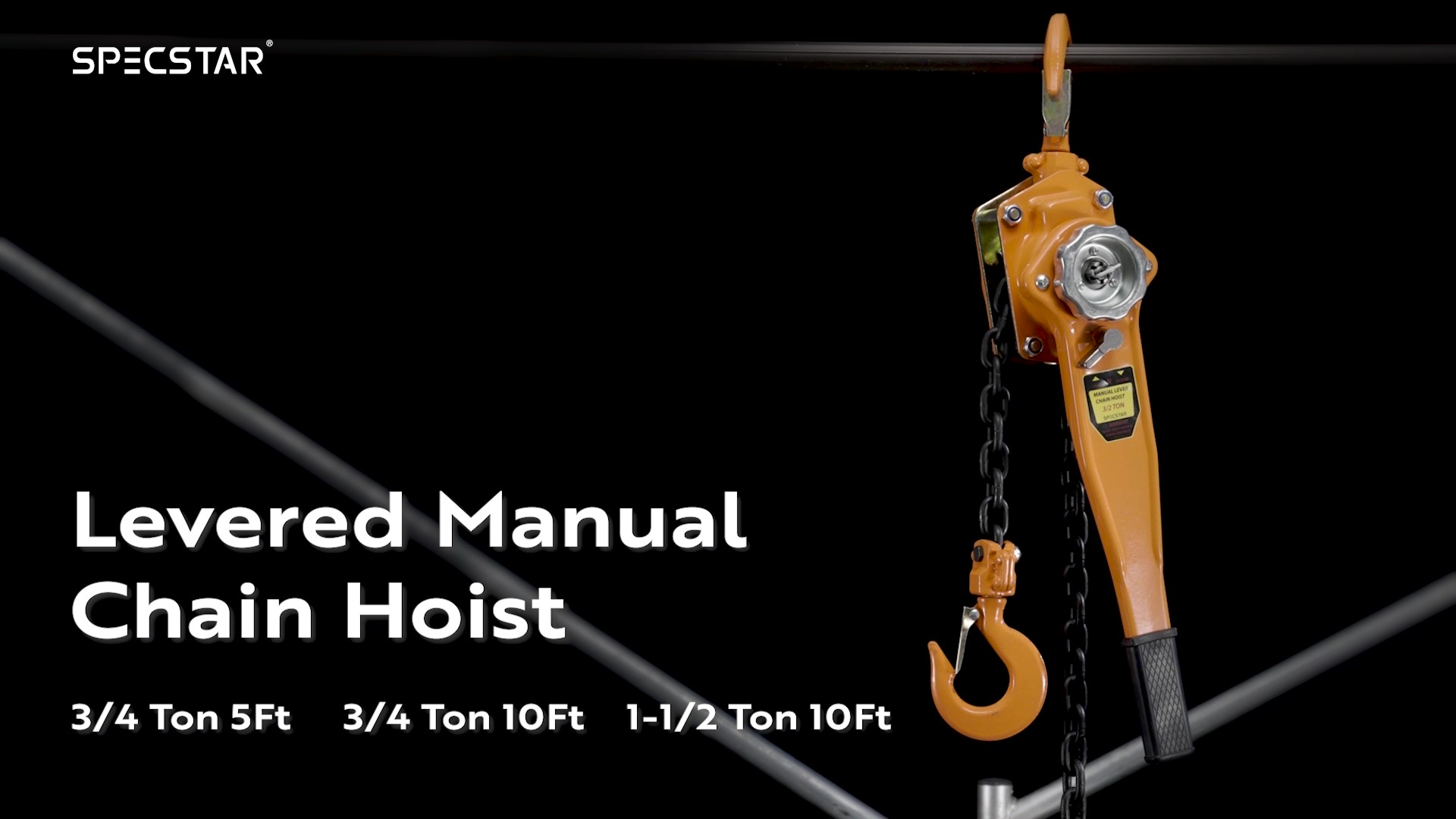 Paranco A Leva Manuale 1.5T SPECSTAR - Catena G80 3m - Gancio Robusto Per Sollevamento - Foto 5