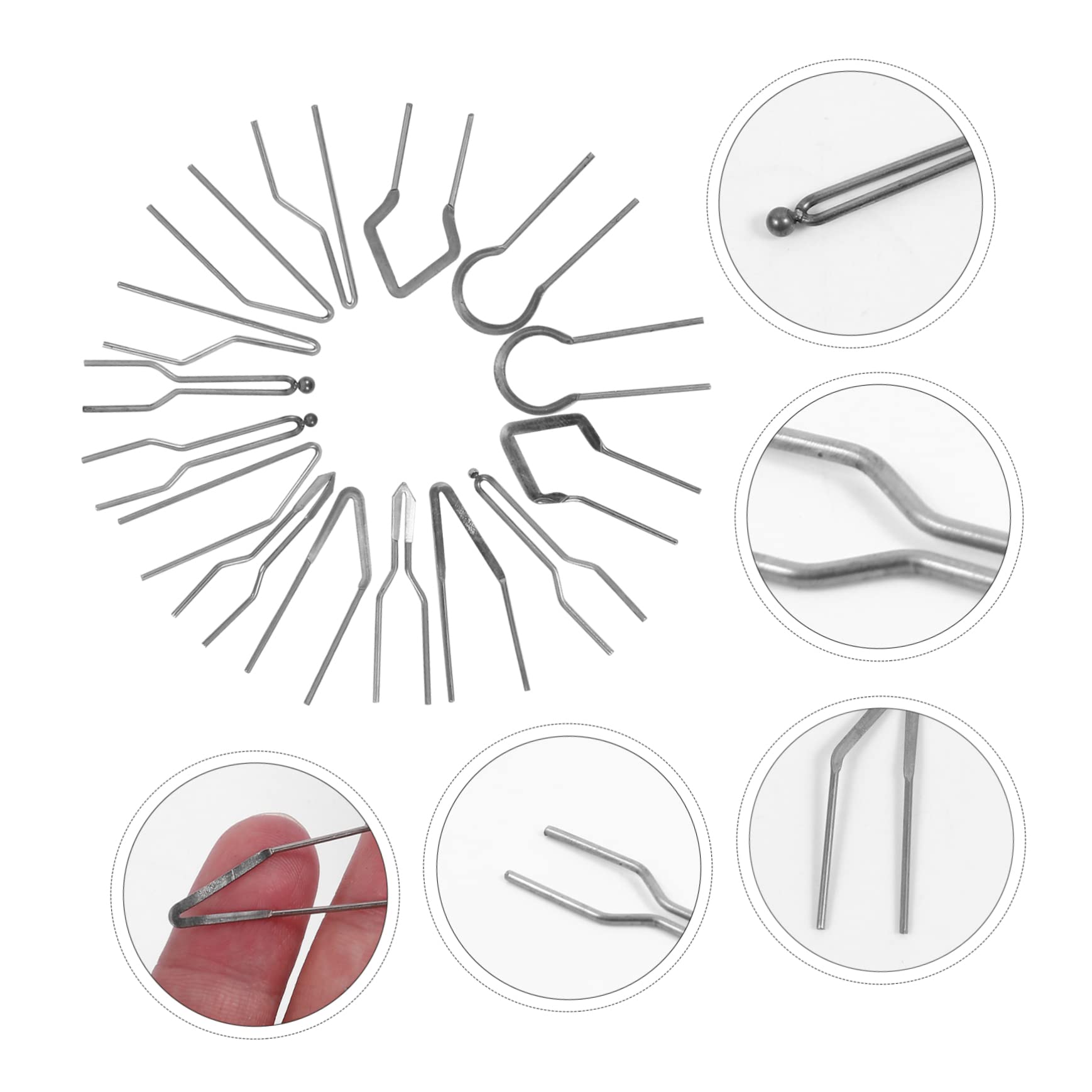 STOBOK 30 Piezas punta de hierro soldador de temperatura pluma de pirograbado de alambre herramientas para tallar madera puntas de alambre para pirograbado kit de punta para quemar madera