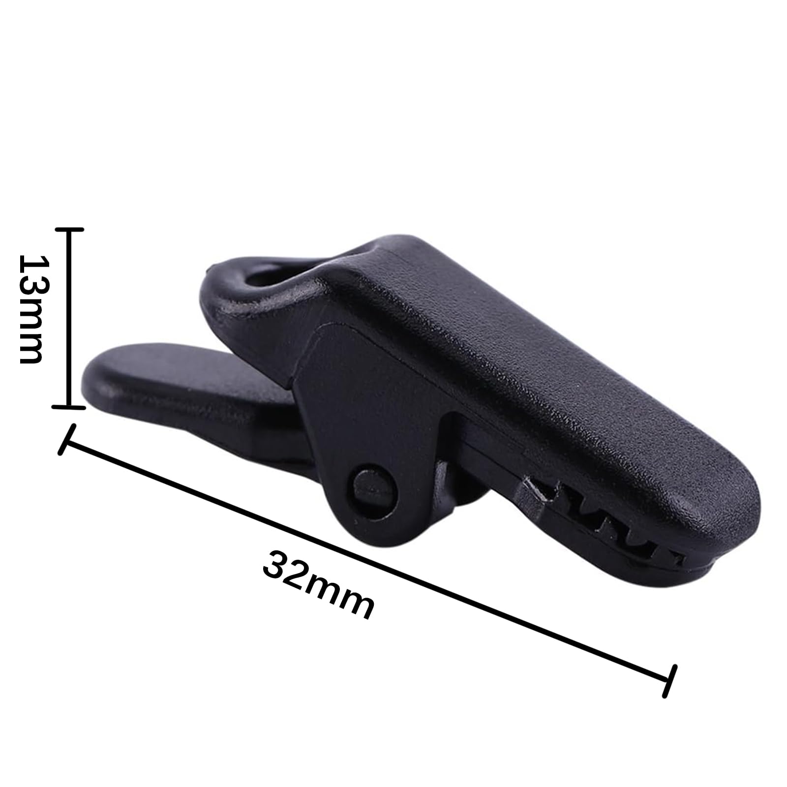 Juego de 20 clips para tienda de campaña, pinzas de cocodrilo negro, resistentes clips de lona para toldos y camping