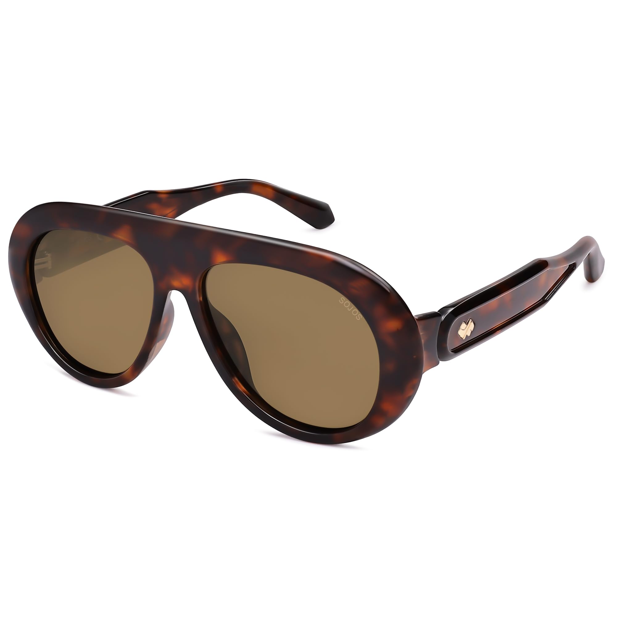 SOJOS Gafas de sol polarizadas de gran tamaño para mujer y hombre, estilo retro vintage de los años 70, protección UV, SJ2390 Global Recycled Standard Global Recycled Standard Global Recycled Standard