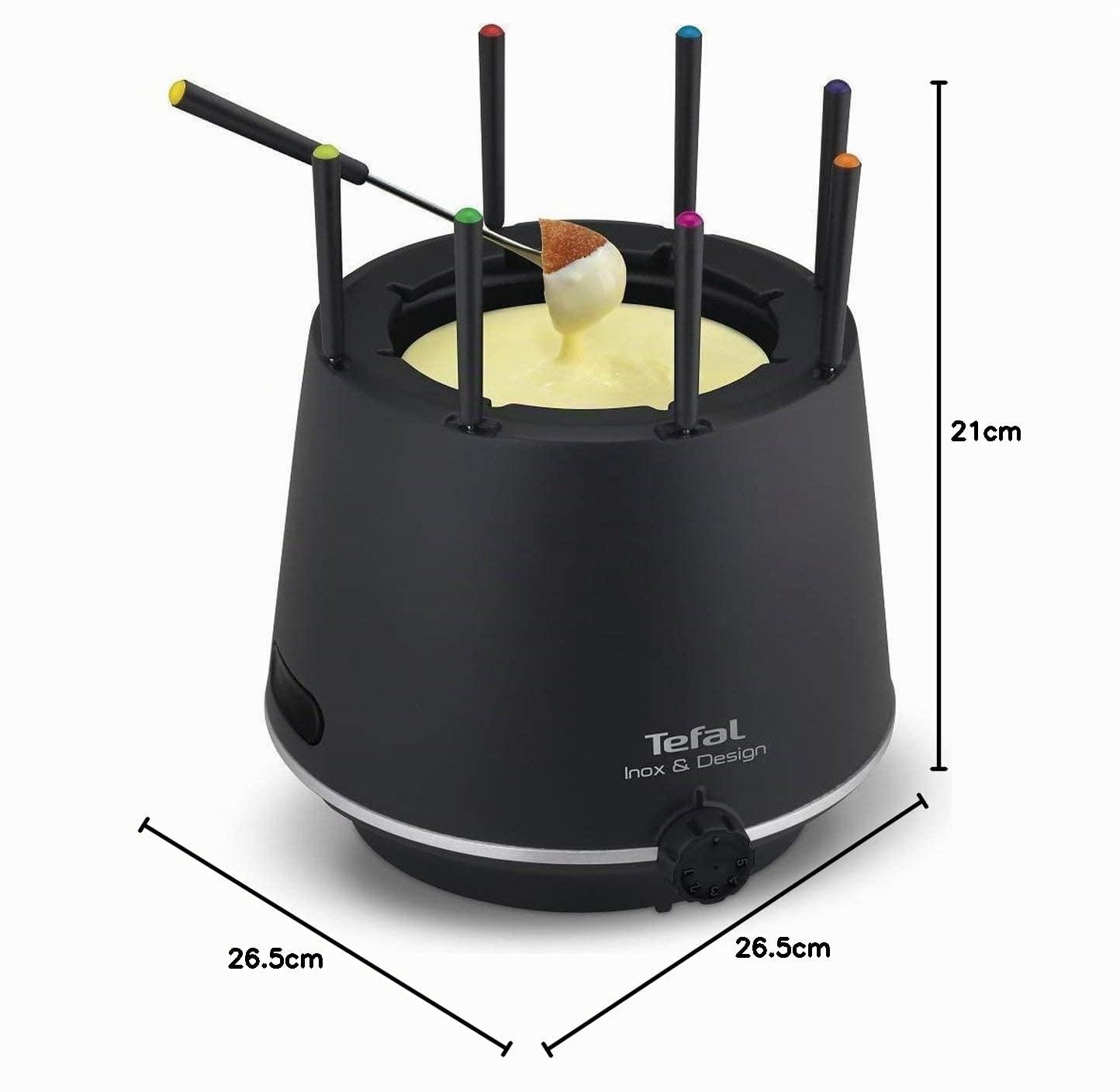 Tefal Inox & Design EF265812 - Fondue - 800 Watt - noir/inox