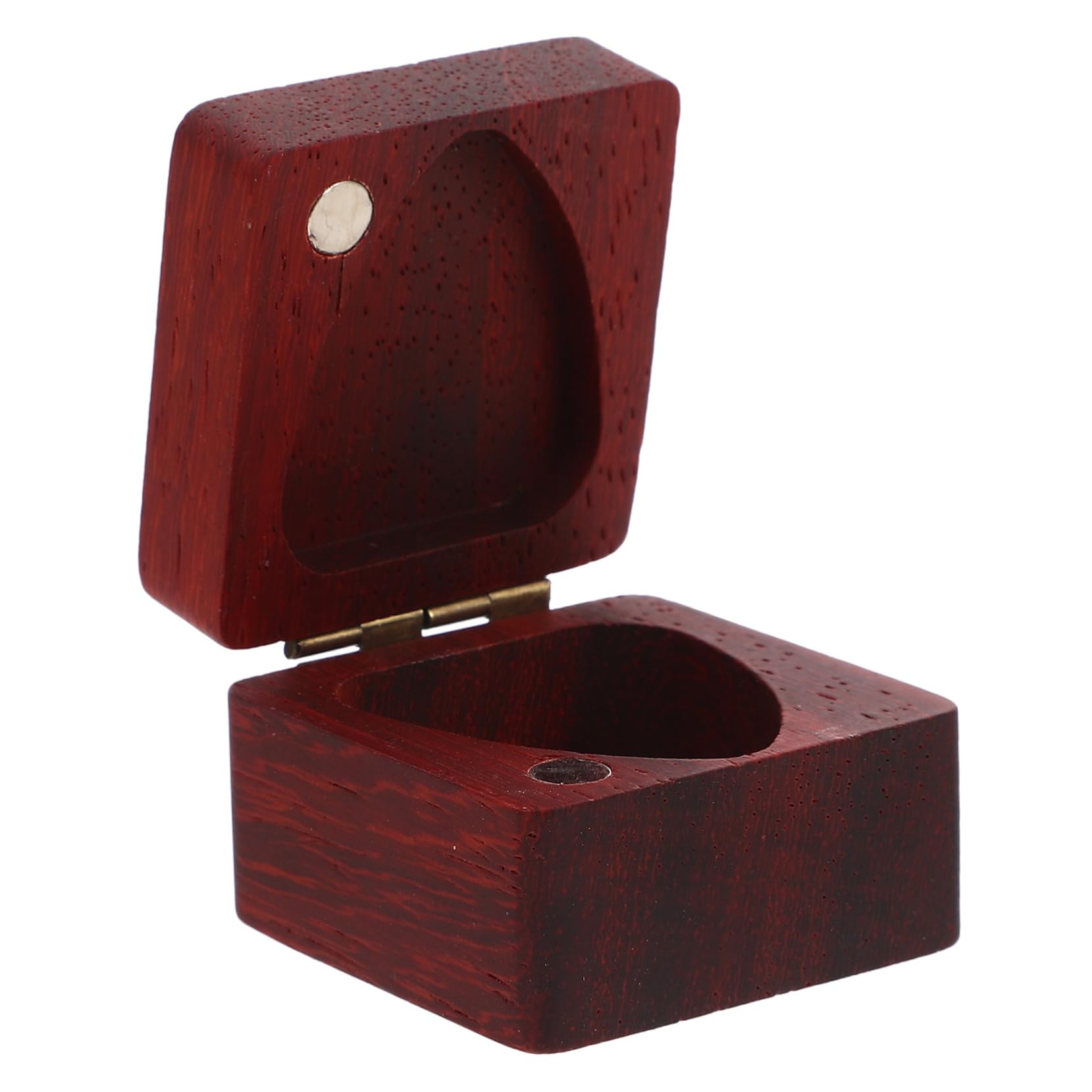 OFFSCH Wooden Guitar Pick Storage Box Durable Natural Container for Acoustic Guitar Ukulele Bass Picks Compact Design for Travel Concerts and Music Parties Owl