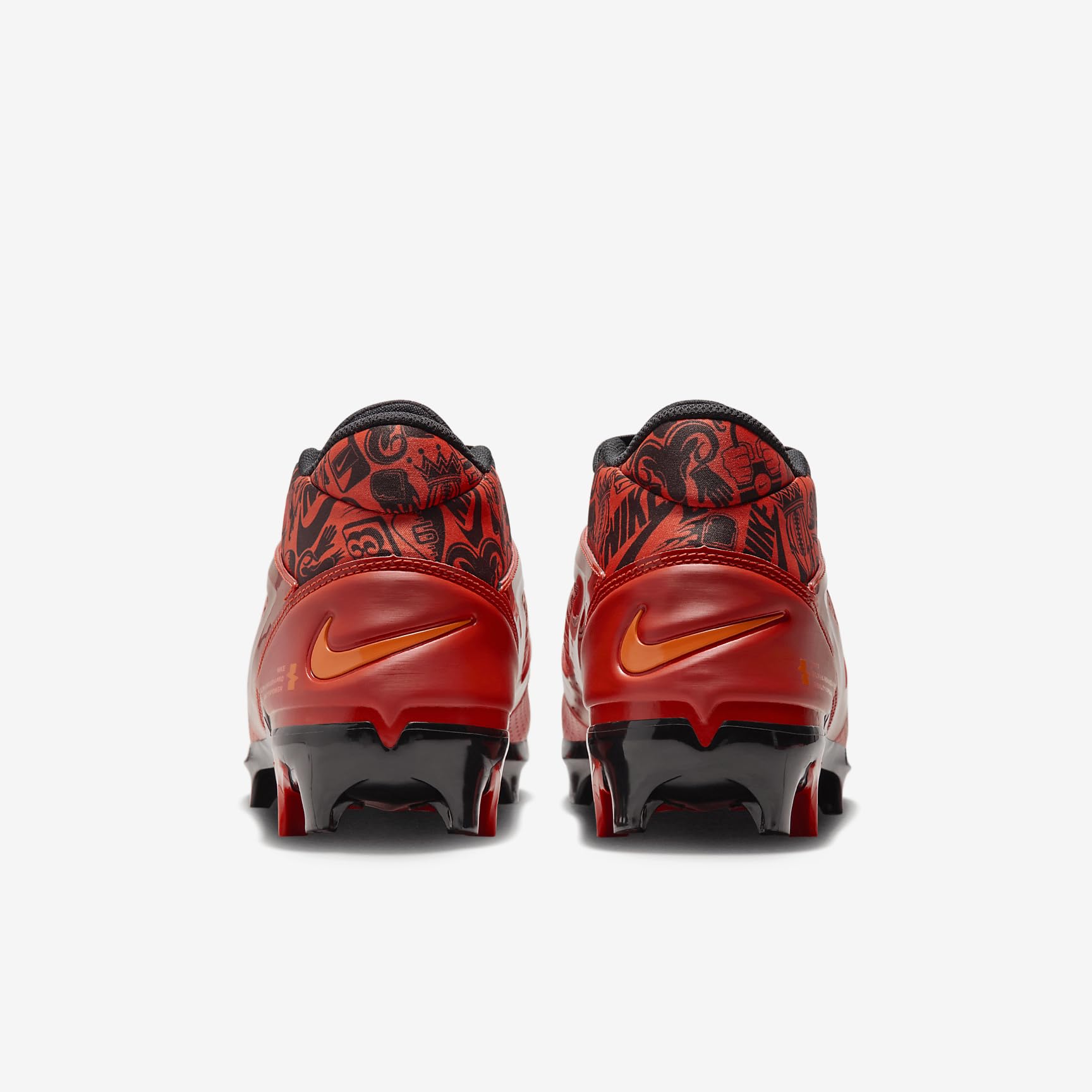 Nike Alpha Menace 4 Elite - Tacos de fútbol (FD7036-600, rojo universitario/rojo/negro/blanco)