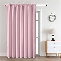 Vista 17 de CUCRAF - Cortinas opacas beige de 45 pulgadas, juego de 2 paneles con bolsillo para barra, cortinas para oscurecer dormitorios y sala de estar