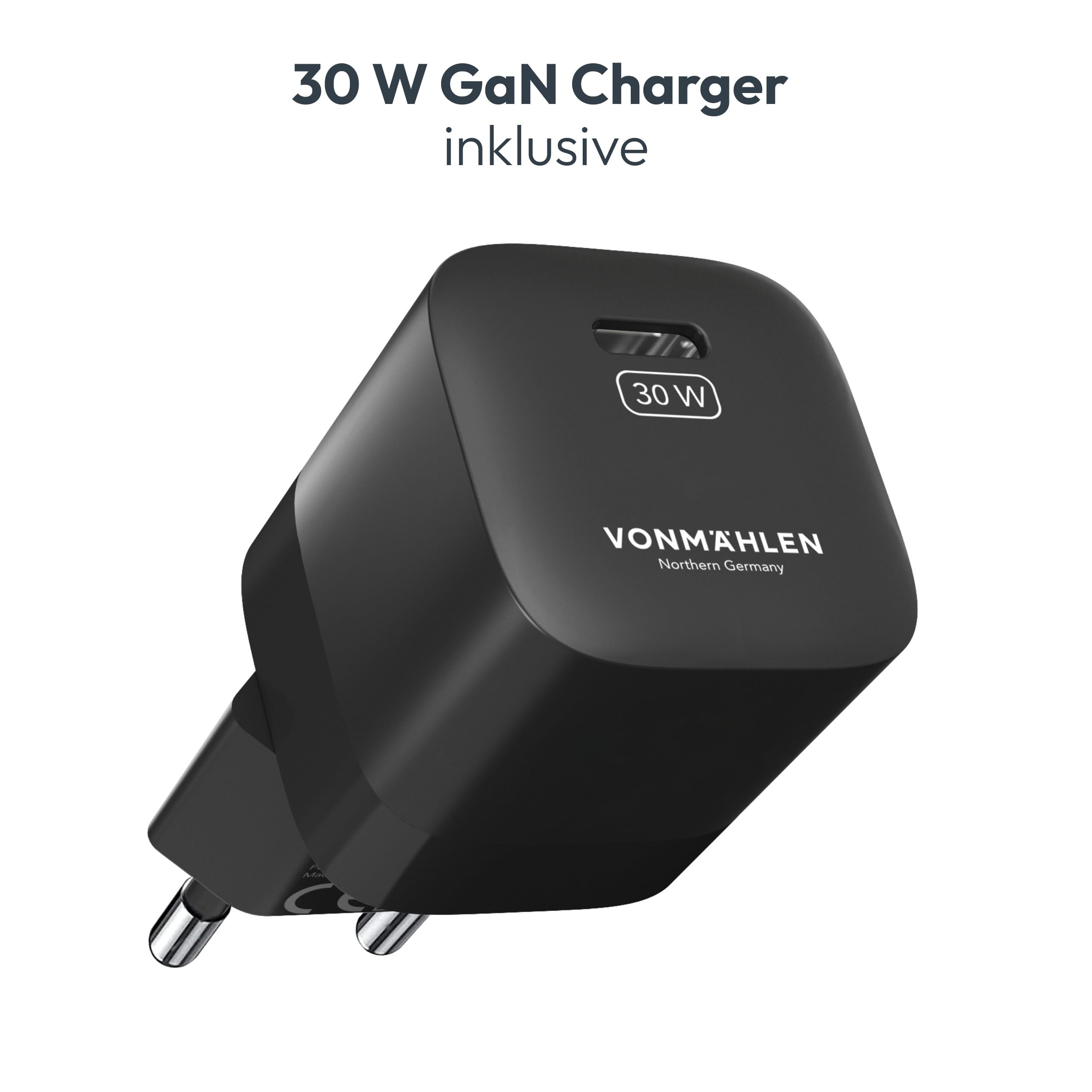 VONMÄHLEN allroundo® GaN - All-in-One Ladekabel - Elektronisches Kabel, Universell für Smartphones & Mobile Endgeräte, 6 in 1 Multiladekabel, Schnellladung, Reiseetui Inklusive