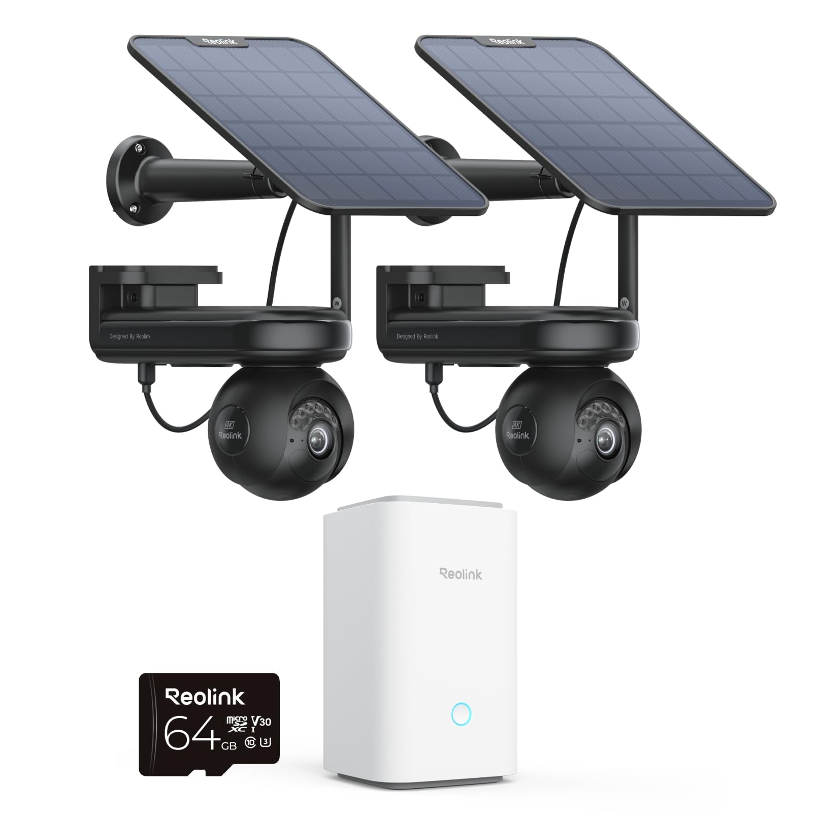 Reolink Altas PT Ultra, 2-Kamera-Set mit Solarpanel, 4K Solar Überwachungskamera Aussen Akku mit 10s Voraufzeichnung, KI-Erkennung, Auto-Tracking, ColorX-Nachtsicht