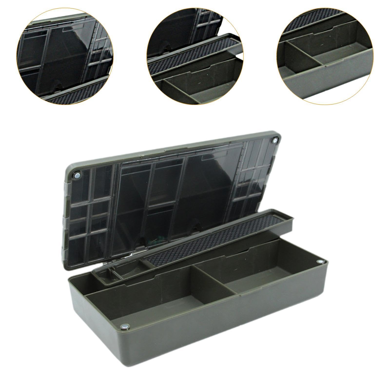Caja de Aparejos de Pesca de Carpa, Contenedor de Almacenamiento de Equipo de Pesca