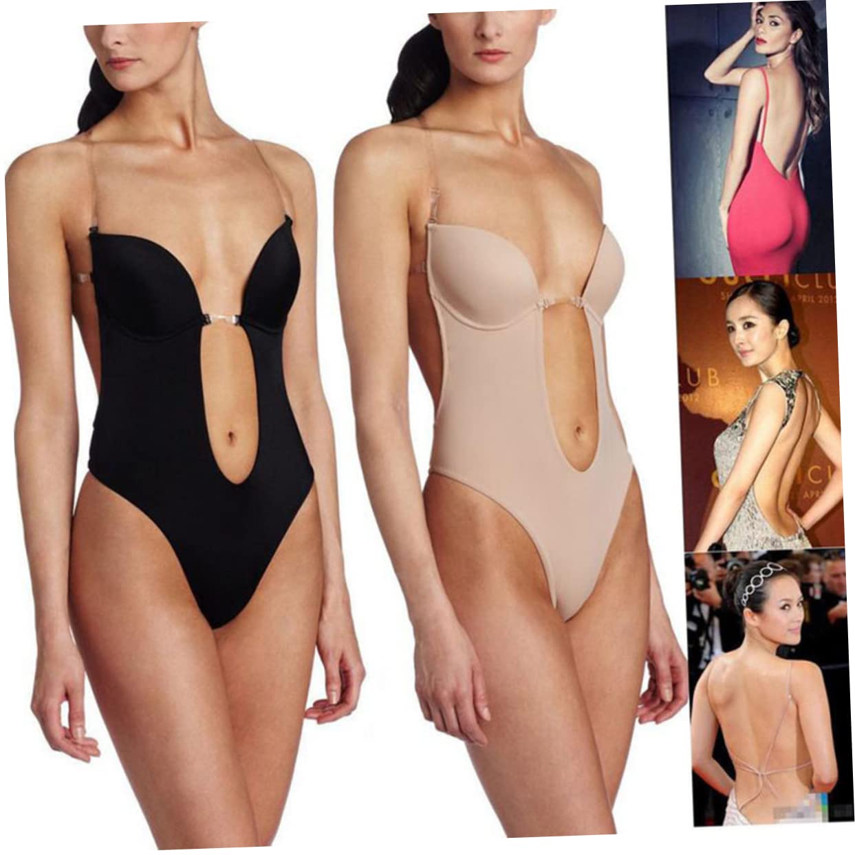 Didiseaon 2 Piezas De Vestido Ajustado Para Mujer Ropa Moldeadora Vestido Ajustado Sin Costuras Para Mujer Sujetador Moldeador De Cuerpo Sin Espalda Moldeador De Cuerpo Sin Espalda