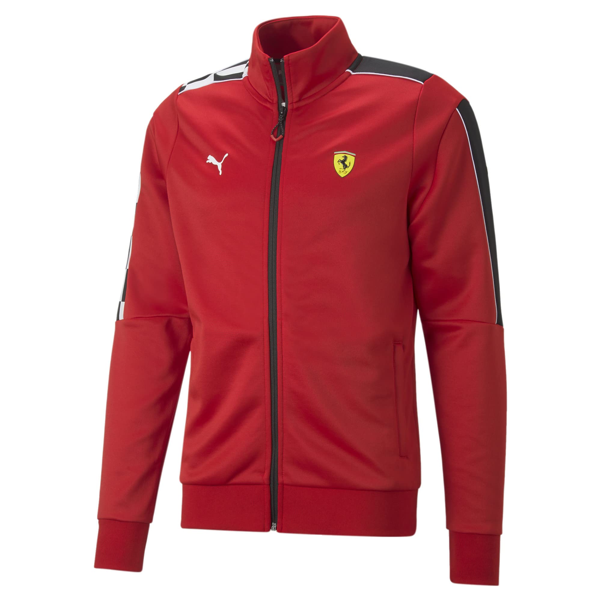 PUMA Men's Standard Scuderia Ferrari Race MT7 Track Jacket, Rosso Corsa, Small