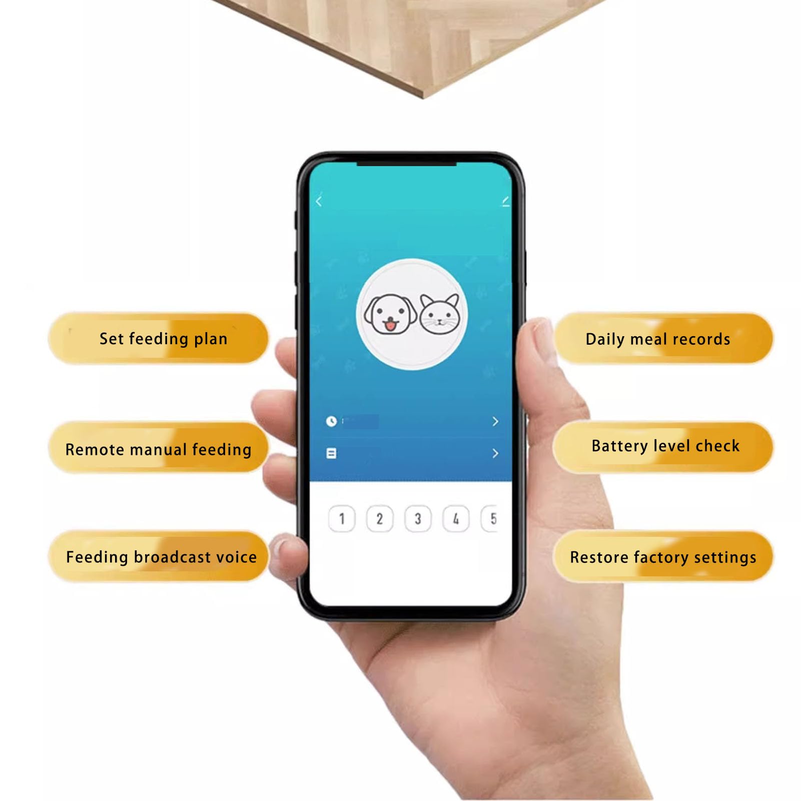 Ejoyous Comedero Automático WiFi para Mascotas, 3 litros, 2 Tazones, Control por Aplicación, Dispensador de Alimentos para Perros y Gatos