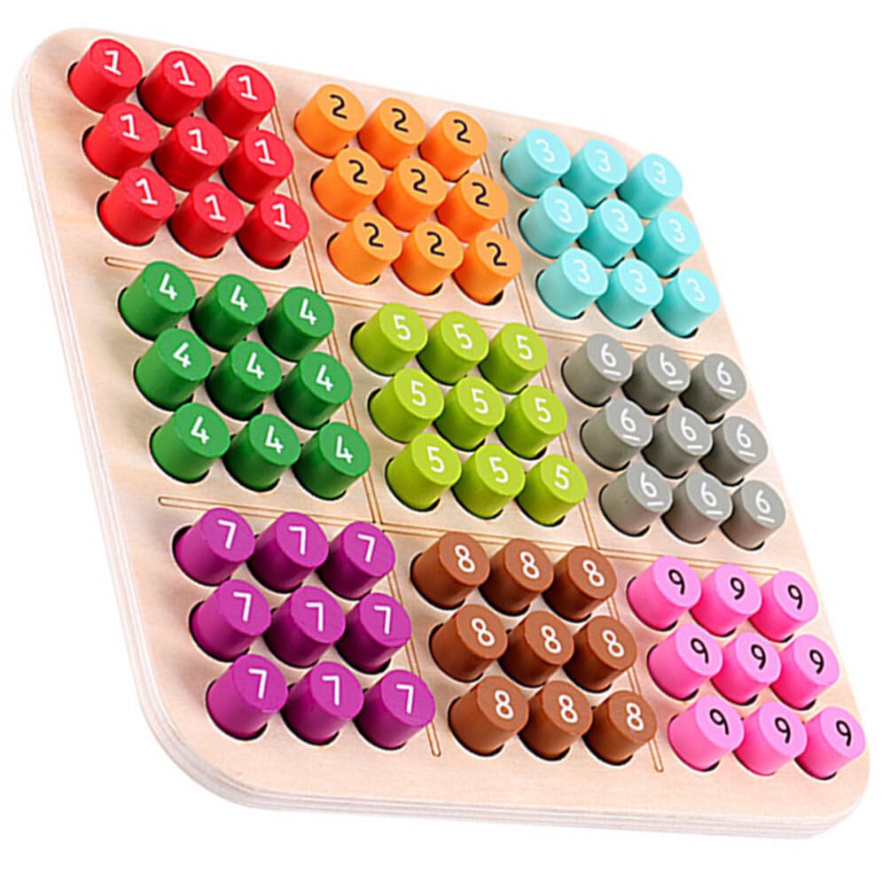 1 Set Ball Sudoku Children Sudoku Toy Sudoku Board Game Wood Aritmetic Sudoku Desktop Sudoku Chess Toy Peg Board Toy Juguete De Madera Juguetes Árbol De Loto Productos De Madera